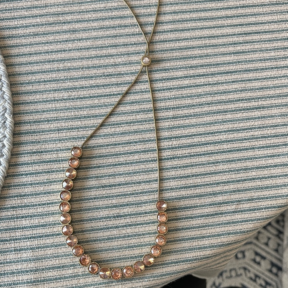 Stella & Dot Elegant Gold and Peach Women's Necklace